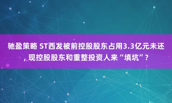 驰盈策略 ST西发被前控股股东占用3.3亿元未还, 现控股股东和重整投资人来“填坑”?